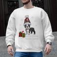 Boston Terrier Christmas T Shirt-Life Is Merrier Premium Tri-Blend Men Graphic Sweatshirt, Boston Terrier Christmas Gifts, trending gift