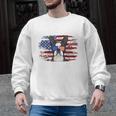 Boston Terrier Dad American Flag 4th Of July Dog Fathers Day Men Graphic Sweatshirt, Boston Terrier Dad Gifts, American Boston Terrier Gifts, Boston Terrier 4th Of July Gifts, trending gift