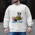 Boston Terrier Merry Christmas Tree Lights Dog X-Mas Dogs Men Graphic Sweatshirt, Boston Terrier Christmas Gifts, trending gift