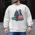 Boston Terrier Merry Christmas Tree Truck Santa Dog X-Mas Men Graphic Sweatshirt, Boston Terrier Christmas Gifts, trending gift