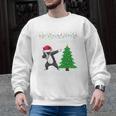 Boston Terrier Santa Hat Dabbing Around The Christmas Tree Men Graphic Sweatshirt, Boston Terrier Christmas Gifts, trending gift