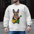Hawaiian Boston Terrier & Pineapple Ukulele Summer Vacation Men Graphic Sweatshirt, trending gift