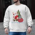 Santa Ugly Christmas Tree Lights Boston Terrier Dog Lover Men Graphic Sweatshirt, Boston Terrier Christmas Gifts, trending gift