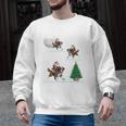 Xmas Lighting Tree Santa Riding Boston Terrier Christmas Men Graphic Sweatshirt, Boston Terrier Christmas Gifts, Boston Terrier Riding Gifts, trending gift
