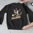 Ballaholic Boston Terrier Dog Chasing Bostie Ball Men Graphic Sweatshirt, funny design