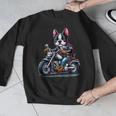 Biker Boston Terrier Dog Riding Motorbike Men Graphic Sweatshirt, Boston Terrier Riding Gifts, funny design
