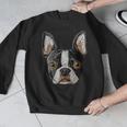 Boston Terrier Cute Puppy Face Dog Lover Pet Owner Men Graphic Sweatshirt, funny design