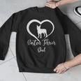 Boston Terrier Dad Cute Boston Terrier Silhouette Heart Men Graphic Sweatshirt, Boston Terrier Dad Gifts, funny design