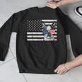 Boston Terrier Dog 4th Of July US American Flag Patriotic Men Graphic Sweatshirt, Patriotic Boston Terrier Gifts, American Boston Terrier Gifts, Boston Terrier 4th Of July Gifts, funny design