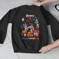 Boston Terrier Dog Christmas Happy Hallothankmas Halloween For Men Women Kids Men Graphic Sweatshirt, Boston Terrier Christmas Gifts, Boston Terrier Halloween Gifts, funny design