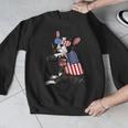 Boston Terrier Dog Merica 4th Of July Usa American Flag Men Men Graphic Sweatshirt, American Boston Terrier Gifts, Boston Terrier 4th Of July Gifts, funny design