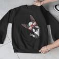 Boston Terrier Dog From Side Boston Bull Men Graphic Sweatshirt, funny design