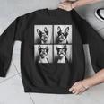Boston Terrier Dogs With Sunglasses Photo Pets Meme Men Graphic Sweatshirt, funny design