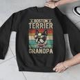 Boston Terrier Grandpa Dog Lover Father's Day Men Graphic Sweatshirt, funny design