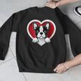 Boston Terrier Heart Cute Puppy Lover Or Dog Owner Men Graphic Sweatshirt, funny design