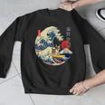 Boston Terrier Japanese Kanagawa Wave Surf Loyal Dog Men Women Kids Men Graphic Sweatshirt, funny design