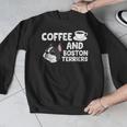 Boston Terrier Lover Coffee And Boston Terriers Men Graphic Sweatshirt, funny design