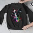 Boston Terrier Lovers Colorful Pop Art Boston Terrier Men Graphic Sweatshirt, funny design