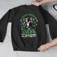 My Boston Terrier Is My Lucky Charm Paw Dog St Patrick's Day Men Graphic Sweatshirt, funny design