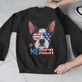 Boston Terrier Merica 4th Of July T Shirt Men Boys Dog Puppy Men Graphic Sweatshirt, Boston Terrier 4th Of July Gifts, funny design