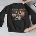 Boston Terrier Mom Dog Lovers American Flag 4th Of July Men Graphic Sweatshirt, Mom Gifts, Boston Terrier Mom Gifts, American Boston Terrier Gifts, Boston Terrier 4th Of July Gifts, funny design