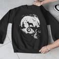 Boston Terrier And Moon Halloween Costume Dog Lover Men Graphic Sweatshirt, Boston Terrier Halloween Gifts, funny design