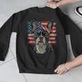 Boston Terrier Patriotic 4th Of July USA American Flag Men Graphic Sweatshirt, Patriotic Boston Terrier Gifts, American Boston Terrier Gifts, Boston Terrier 4th Of July Gifts, funny design