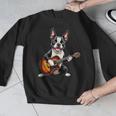 Boston Terrier Playing Guitar Boston Terrier Men Graphic Sweatshirt, funny design