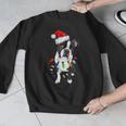 Boston Terrier Santa Christmas Lights Xmas Dog Lover Men Women Kids Men Graphic Sweatshirt, Boston Terrier Christmas Gifts, funny design