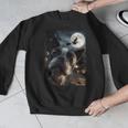 Boston Terrier Selfie Full Moon Flying Witch Halloween Dog Men Graphic Sweatshirt, Boston Terrier Halloween Gifts, funny design