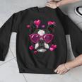 Boston Terrier Valentines Day Shirt Heart Dog Lover Men Graphic Sweatshirt, funny design