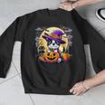 Halloween Boston Terrier Dog Breed With Jack O' Lantern Art Men Graphic Sweatshirt, Boston Terrier Halloween Gifts, funny design