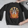 Halloween Retro Boston Terrier Men Graphic Sweatshirt, Boston Terrier Halloween Gifts, funny design