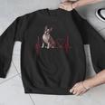Heartbeat Boston Terrier Dog Men Graphic Sweatshirt, funny design