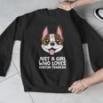 Just a Girl Who Loves Boston Terriers Men Graphic Sweatshirt, funny design