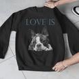 Love Is Boston Terrier Bostie Men Graphic Sweatshirt, funny design