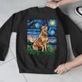 Red Heeler Starry Night Cattle Dog Colorful Art By Aja For Men Women Girls Kids Men Graphic Sweatshirt, funny design