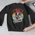Retro Life Is Better With Boston Terrier Mom Dog Lover Men Graphic Sweatshirt, Mom Gifts, Boston Terrier Mom Gifts, funny design