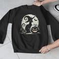 Scary Halloween Cat Costume Retro Cat Moon For Men Women Kids Men Graphic Sweatshirt, funny design