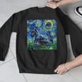 Scottish Terrier Starry Night Scotty Dog Art By Aja Men Graphic Sweatshirt, funny design