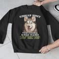Siberian Husky Professional Human Trainer Men Graphic Sweatshirt, funny design