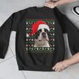 Ugly Xmas Sweater Santa Boston Terrier Dog Christmas For Men Women Kids Men Graphic Sweatshirt, Boston Terrier Christmas Gifts, funny design