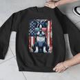 Vintage Boston Terrier Dog American USA US Flag Pets Lovers Men Graphic Sweatshirt, American Boston Terrier Gifts, funny design