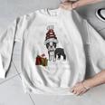 Boston Terrier Christmas T Shirt-Life Is Merrier Premium Tri-Blend Men Graphic Sweatshirt, Boston Terrier Christmas Gifts, funny design