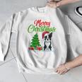 Boston Terrier Christmas Tree Lights Xmas Dog Lover Men Graphic Sweatshirt, Boston Terrier Christmas Gifts, funny design