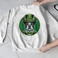 Boston Terrier Dog St Patricks Day Irish Pet Lover Men Women Kids Men Graphic Sweatshirt, funny design
