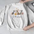 Boston Terrier Fall Pumpkin Tis The Season Autumn Women Men Graphic Sweatshirt, funny design
