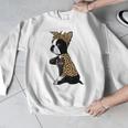 Boston Terrier Lover I Love Mom Tattoo Leopard Men Graphic Sweatshirt, Mom Gifts, Boston Terrier Mom Gifts, funny design