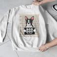 Boston Terrier Mug Shot Guilty Dog Men Graphic Sweatshirt, funny design