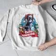 Boston Terrier Santa Claus Coffee Mug Merry Christmas Dogs Men Graphic Sweatshirt, Boston Terrier Christmas Gifts, funny design